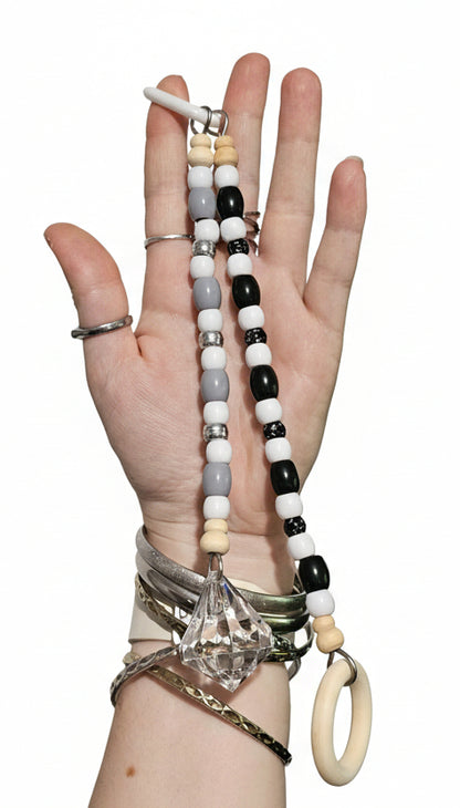 Crystally Ombre Tones Wood Double Strand Toy