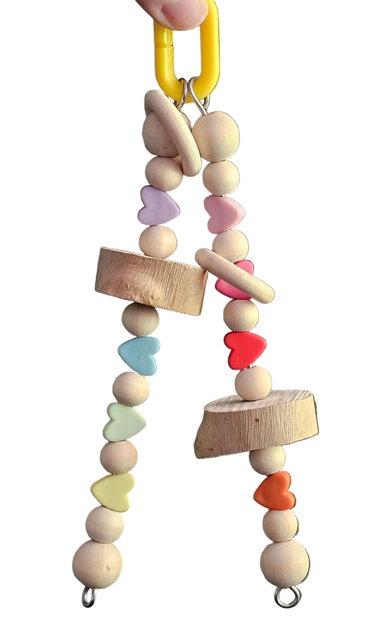 Rows of Hearts Double Strand Toy