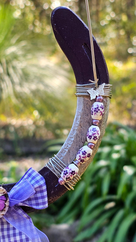 Hope in Purple Horseshoe Wall Art