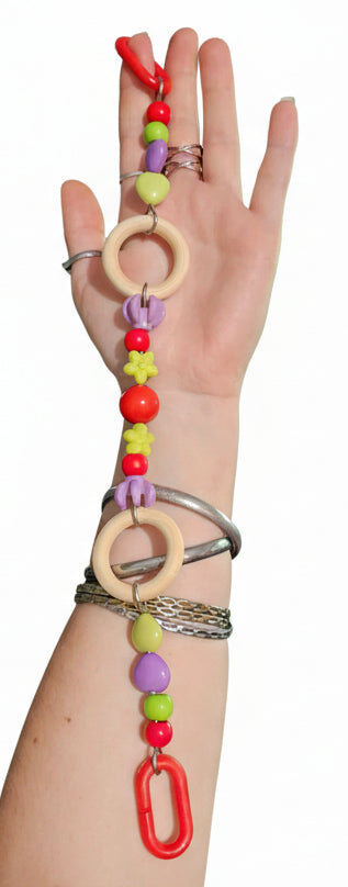 Timber Rings Green/Red/Purple Double Hanger Toy