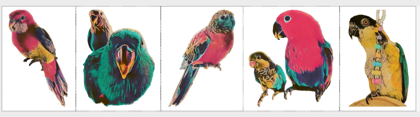 Cute Artsy Birdie Stickers