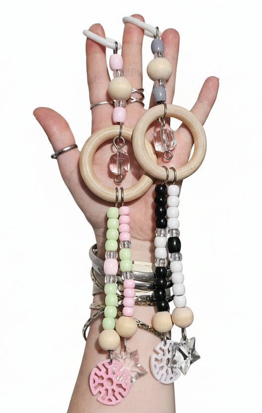 Ombre Grey/White/Black Double Strand Toy