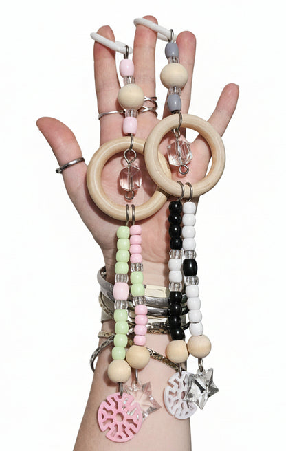 Ombre Grey/White/Black Double Strand Toy