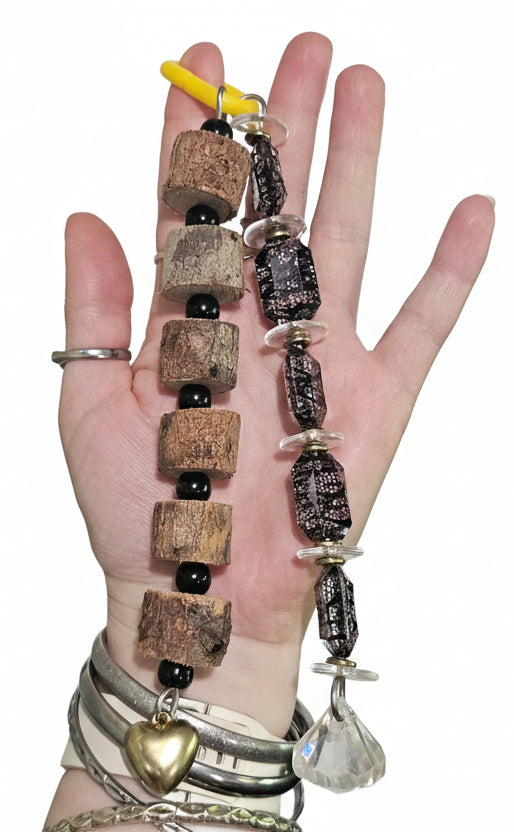Black Lace Oblong & Clear Disc Toy