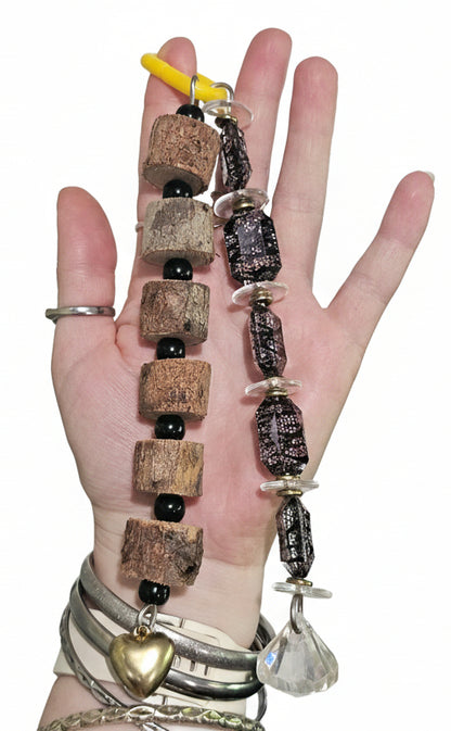 Black Lace Oblong & Clear Disc Toy