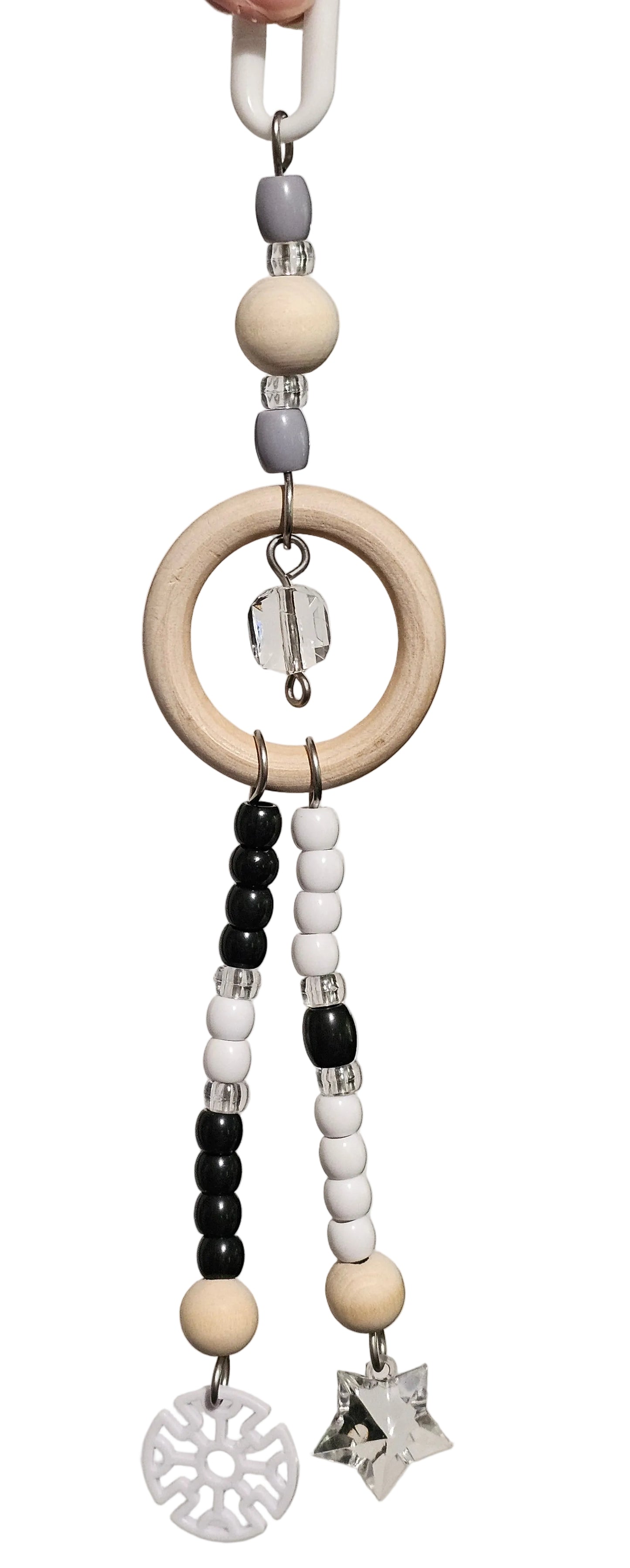 Ombre Grey/White/Black Double Strand Toy
