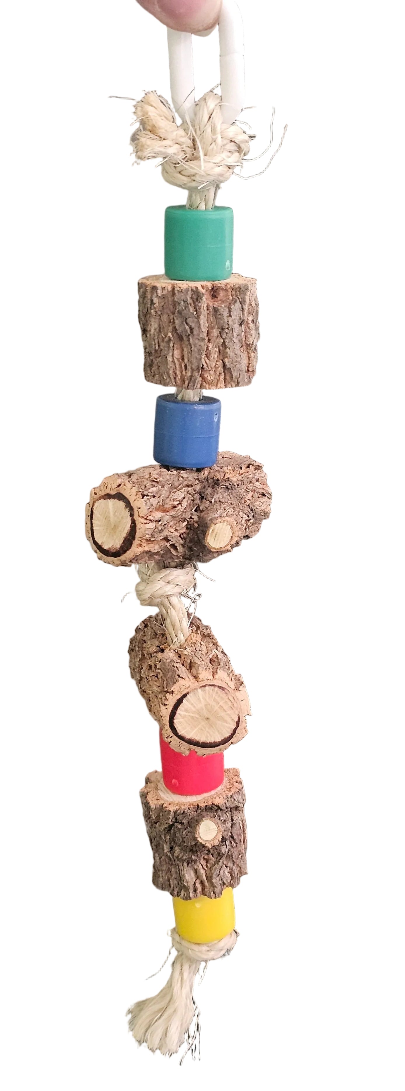 Sisal Rope Beaded Log Timber Toy