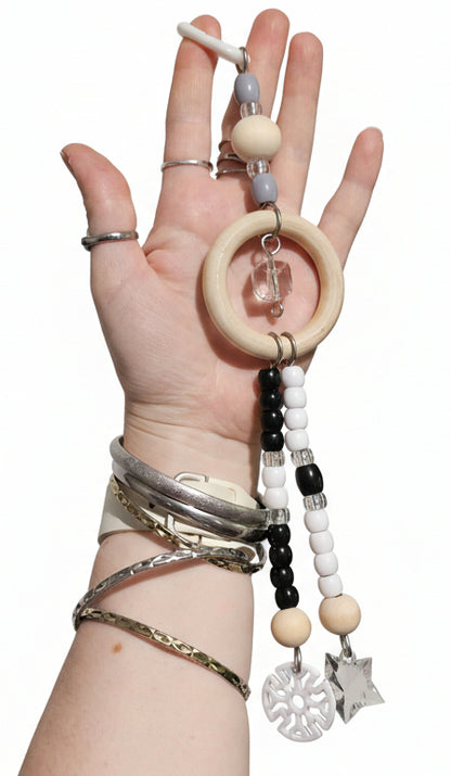 Ombre Grey/White/Black Double Strand Toy