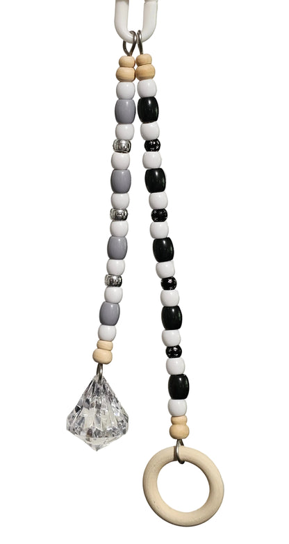 Crystally Ombre Tones Wood Double Strand Toy