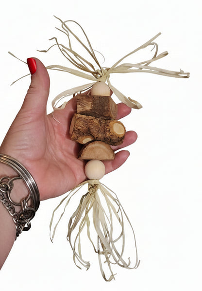 Cute Little Wood & Pine Ball Foot Toy