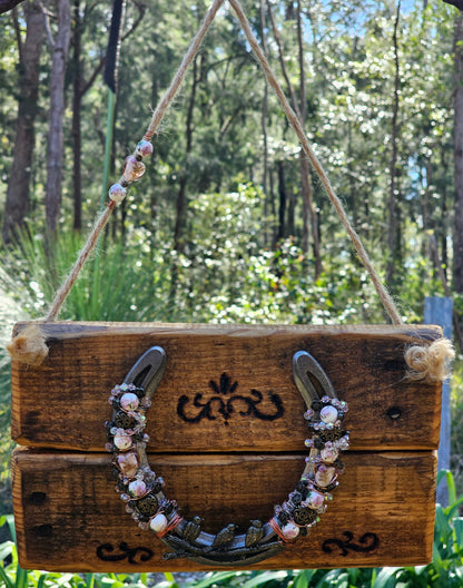 Gathering Place Horseshoe & Timber Wall Art