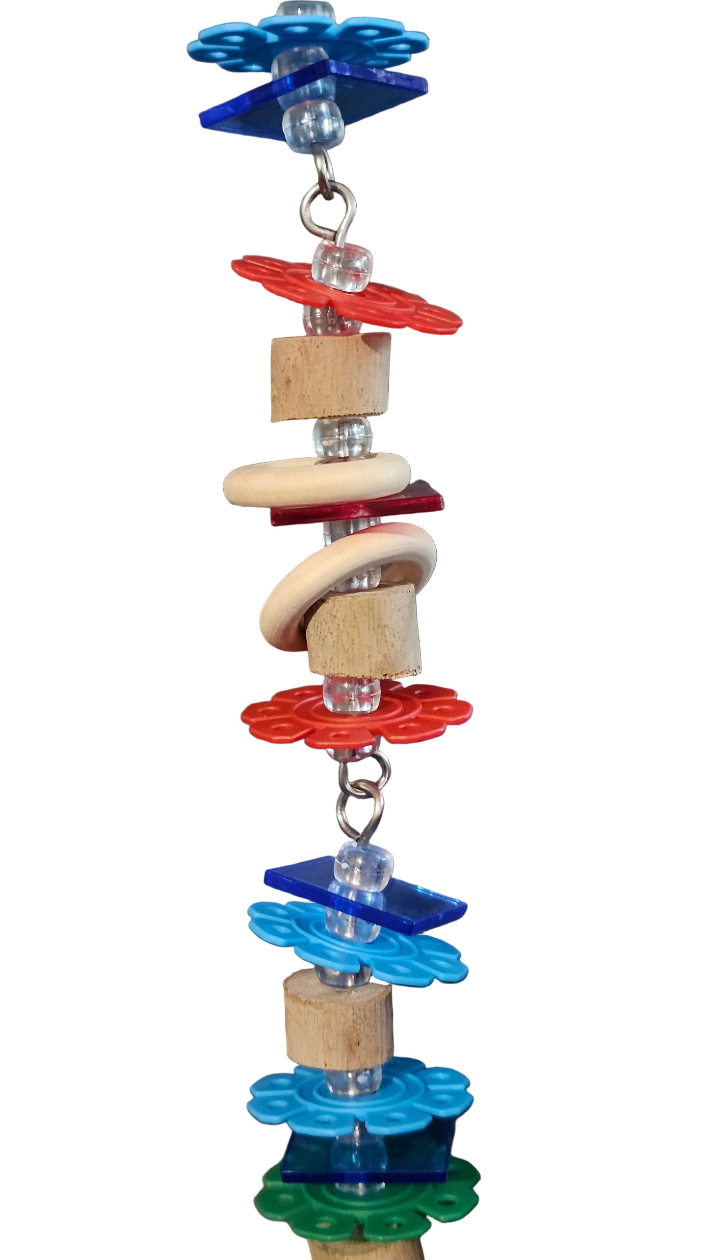 Colourful Discs & Timber Rings Jointed Toy