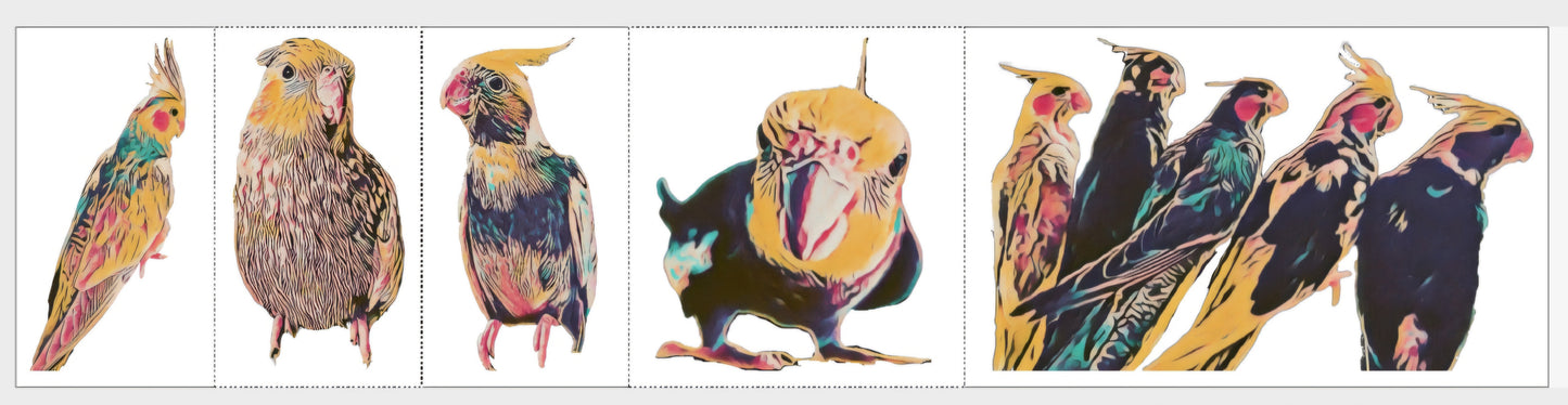 Cute Artsy Birdie Stickers