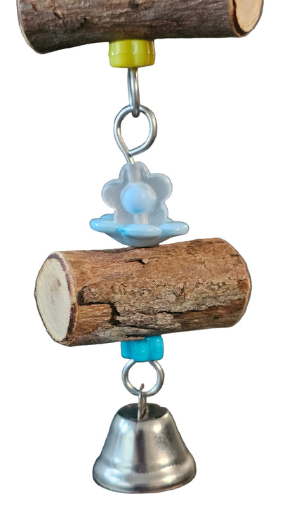 Colourful Flowers & Timber Bell Toy