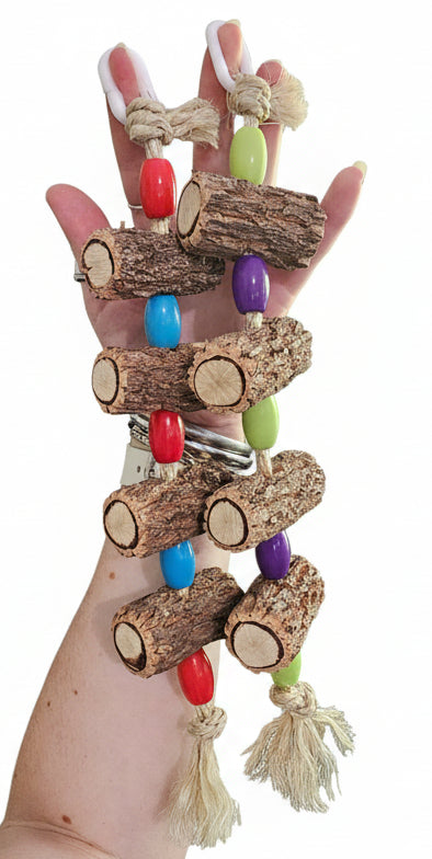 Sisal Rope Beaded Log-a-Lot Timber Toy