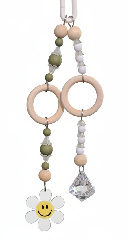 Ombre Olive/Peach/Grey & White Double Strand Toy