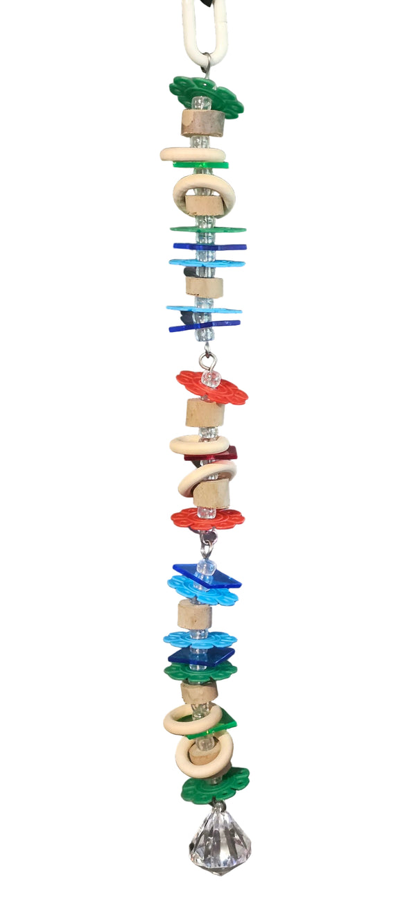 Colourful Discs & Timber Rings Jointed Toy