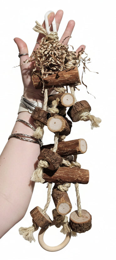 Sisal Rope Lots of Logs Forest Shreddable Timber Toy
