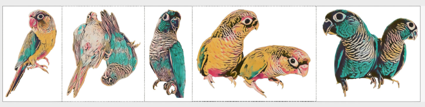 Cute Artsy Birdie Stickers