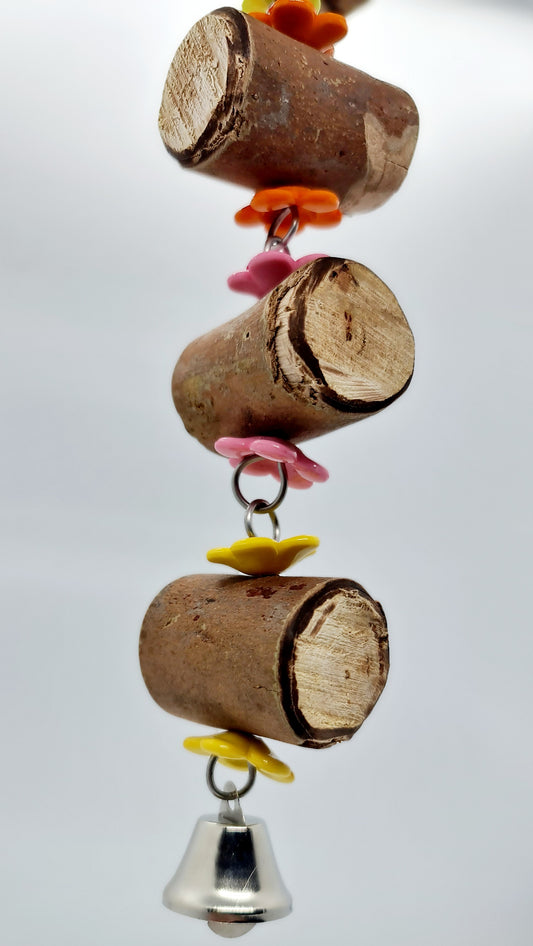 Colourful Flowers & Timber Bell Toy