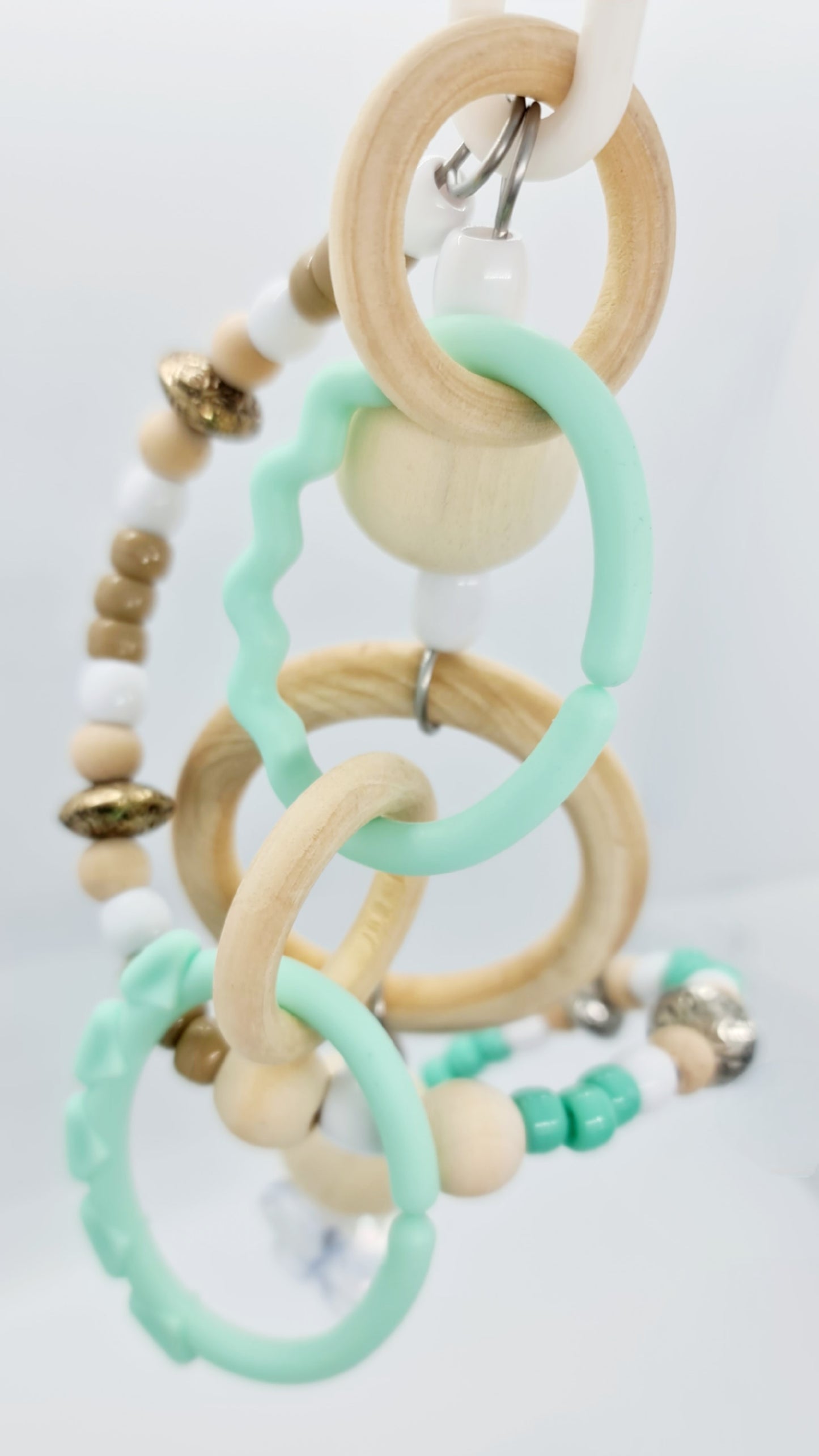 Ombre Mint & Rings Spiral Toy