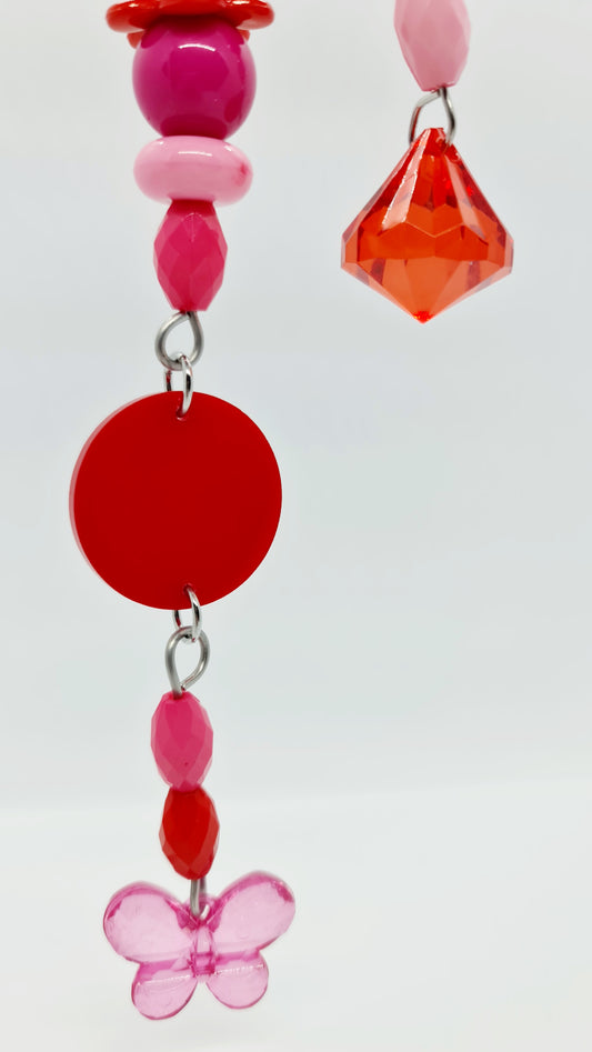 Pinks & Reds Crystally Double Strand Toy