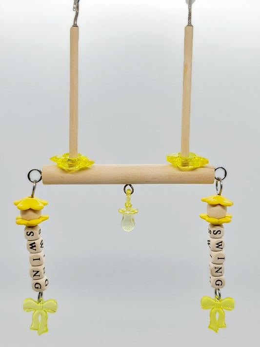 "Swing Swing" Cute Yellow Wood Swing