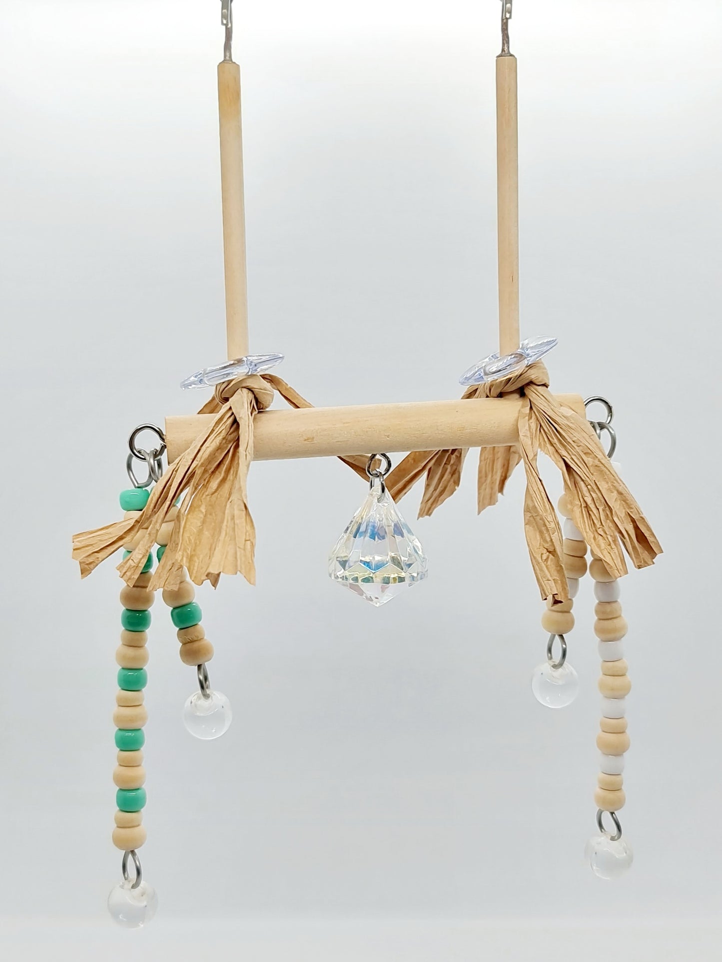 Ombre Mint & White Wood Swing