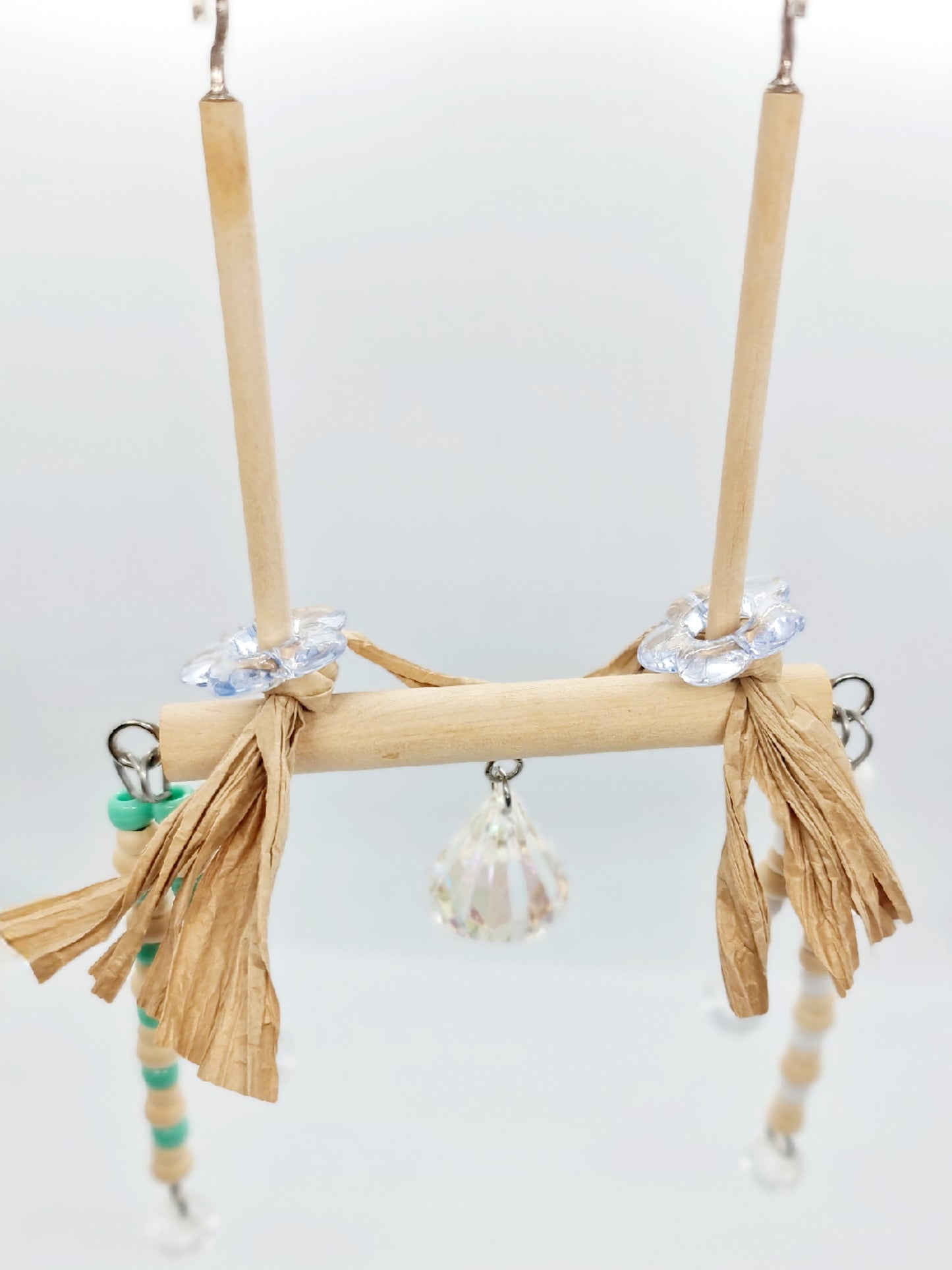 Ombre Mint & White Wood Swing