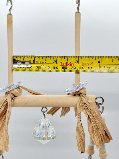 Ombre Mint & White Wood Swing