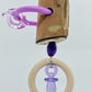 Purple Timber Rings & Pacifier Toy