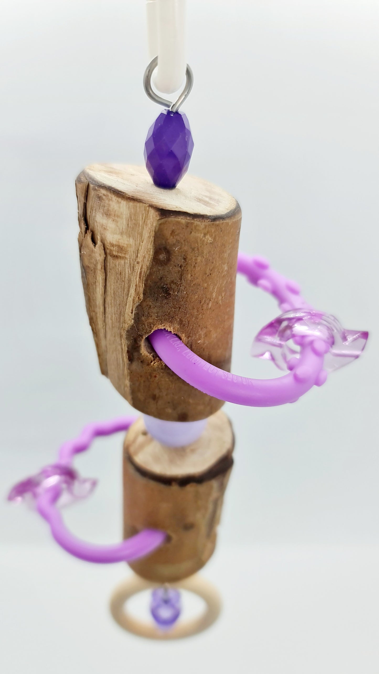 Purple Timber Rings & Pacifier Toy