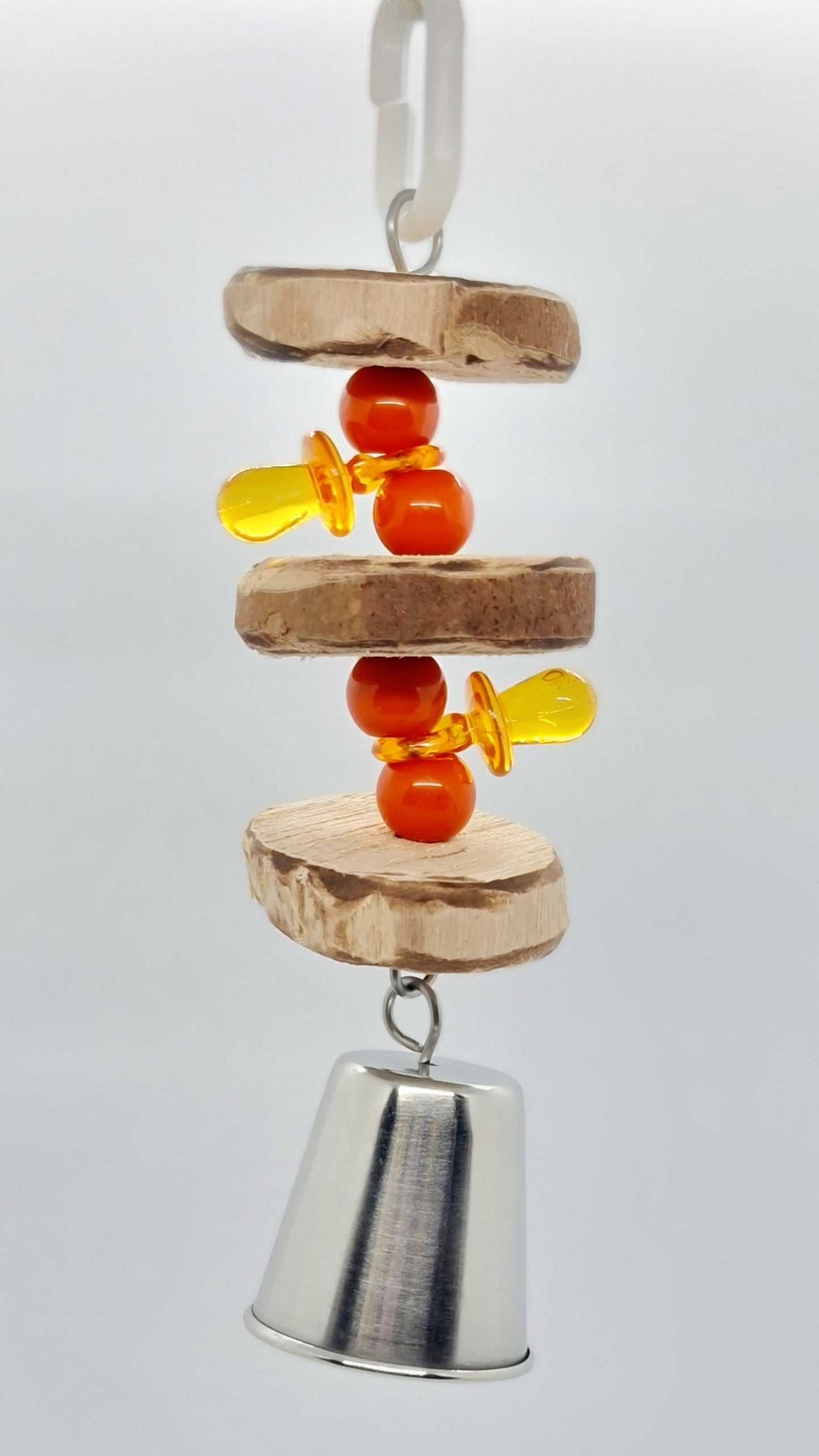 Pancake 🥞 Sliced Timber Orange Pacifiers & Bell Toy