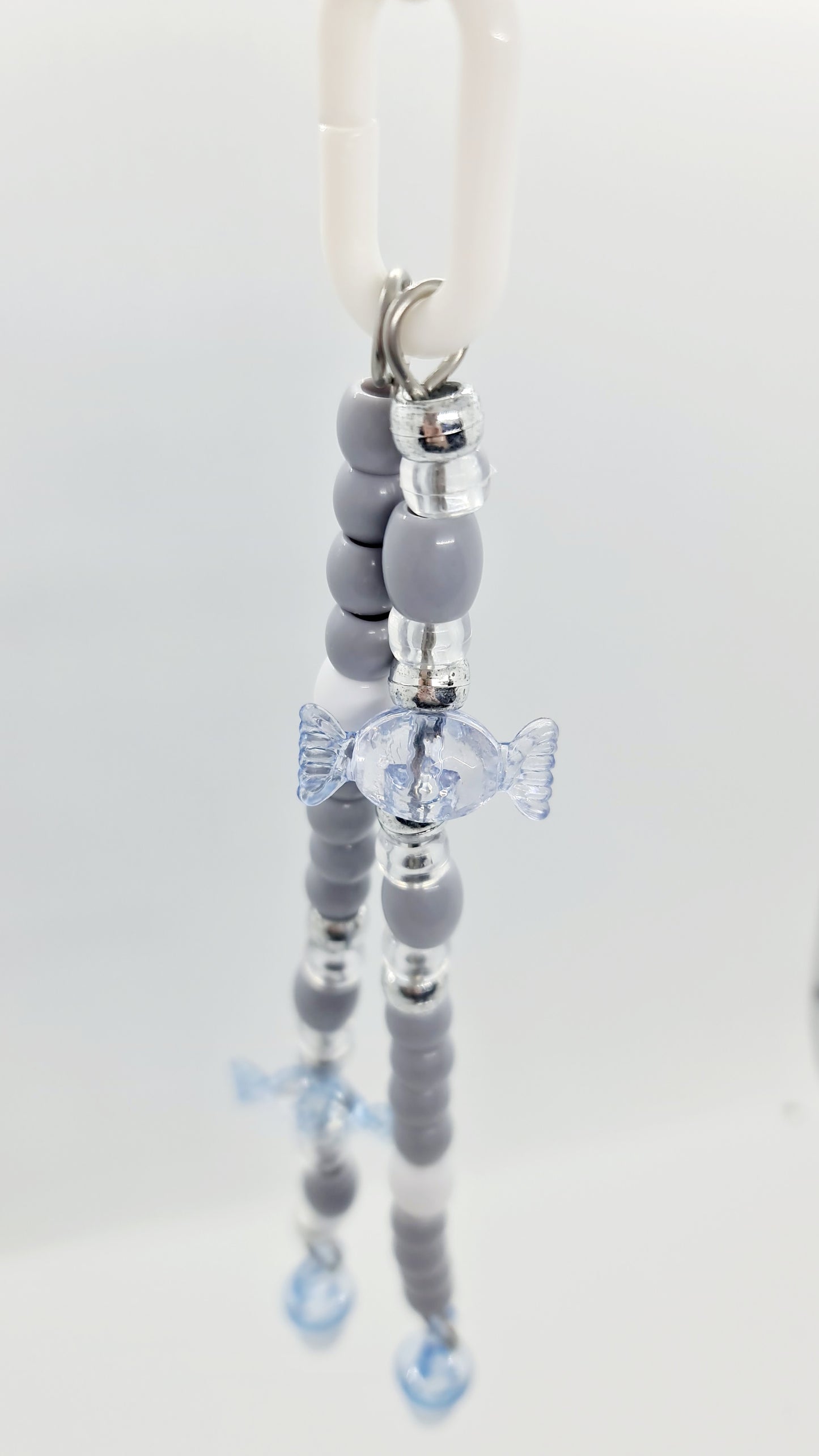 Lollies & Pacifiers Grey/Silver/White Double Strand Toy