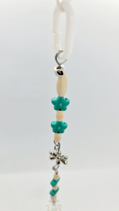 Flowers Turquoise & Silver Jointed Toy