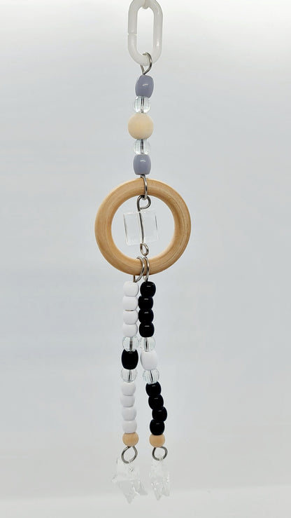 Ombre Grey/White/Black Double Strand Toy