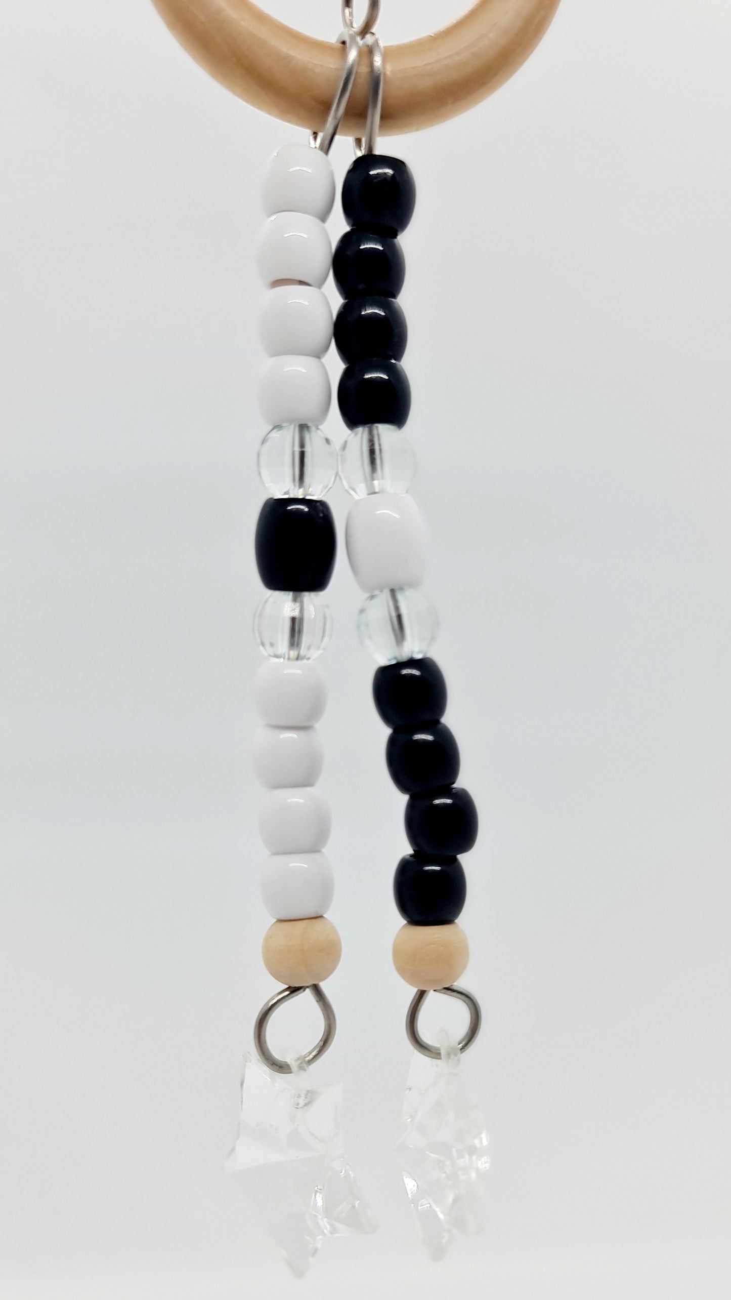 Ombre Grey/White/Black Double Strand Toy