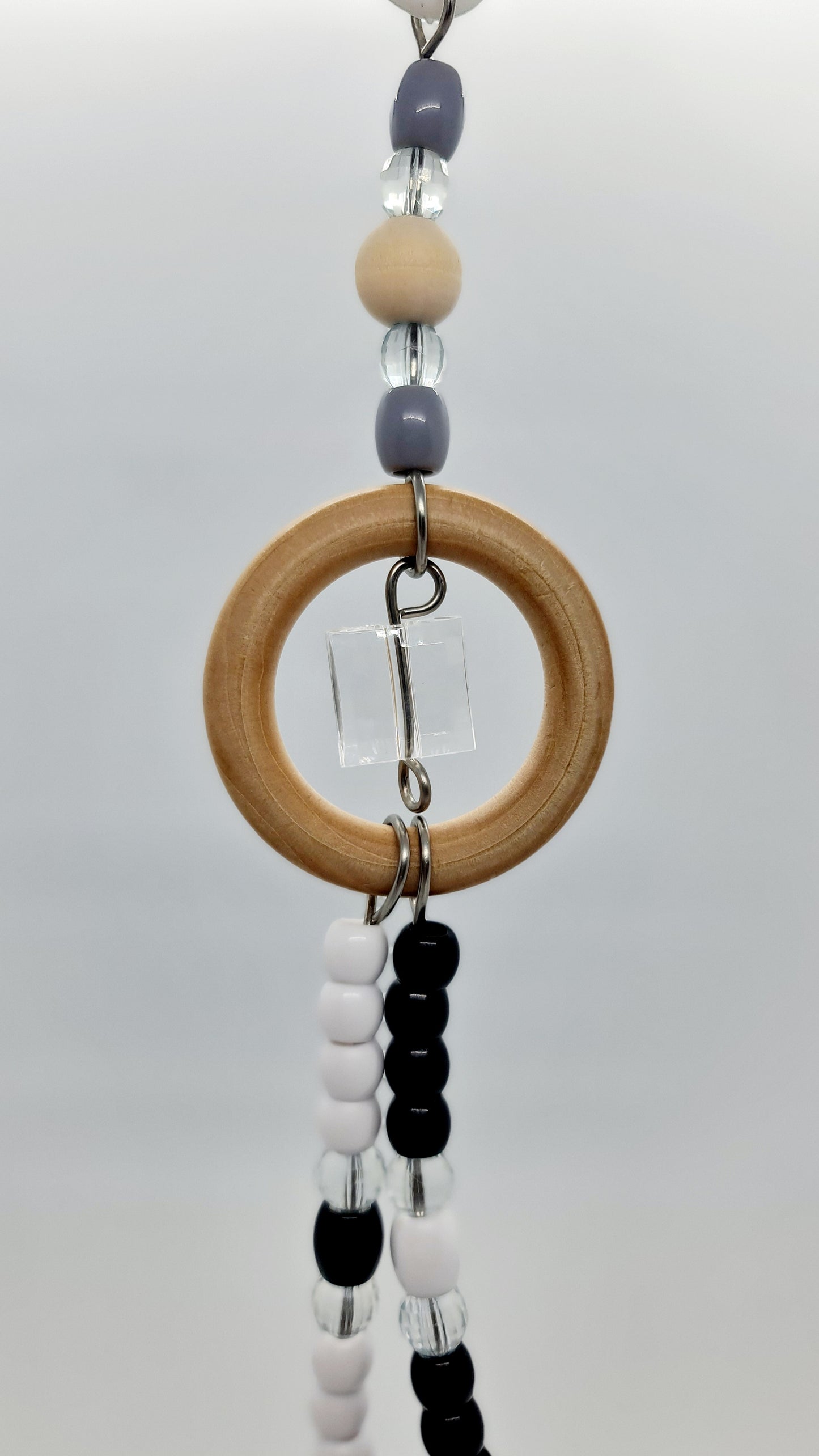 Ombre Grey/White/Black Double Strand Toy