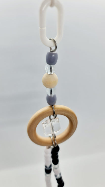 Ombre Grey/White/Black Double Strand Toy