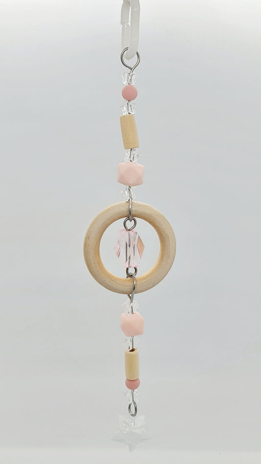 Crystally Stars Pink & Timber Ring Toy