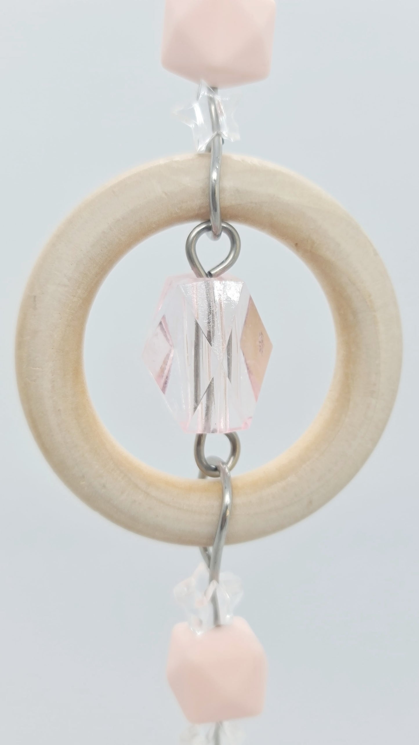 Crystally Stars Pink & Timber Ring Toy