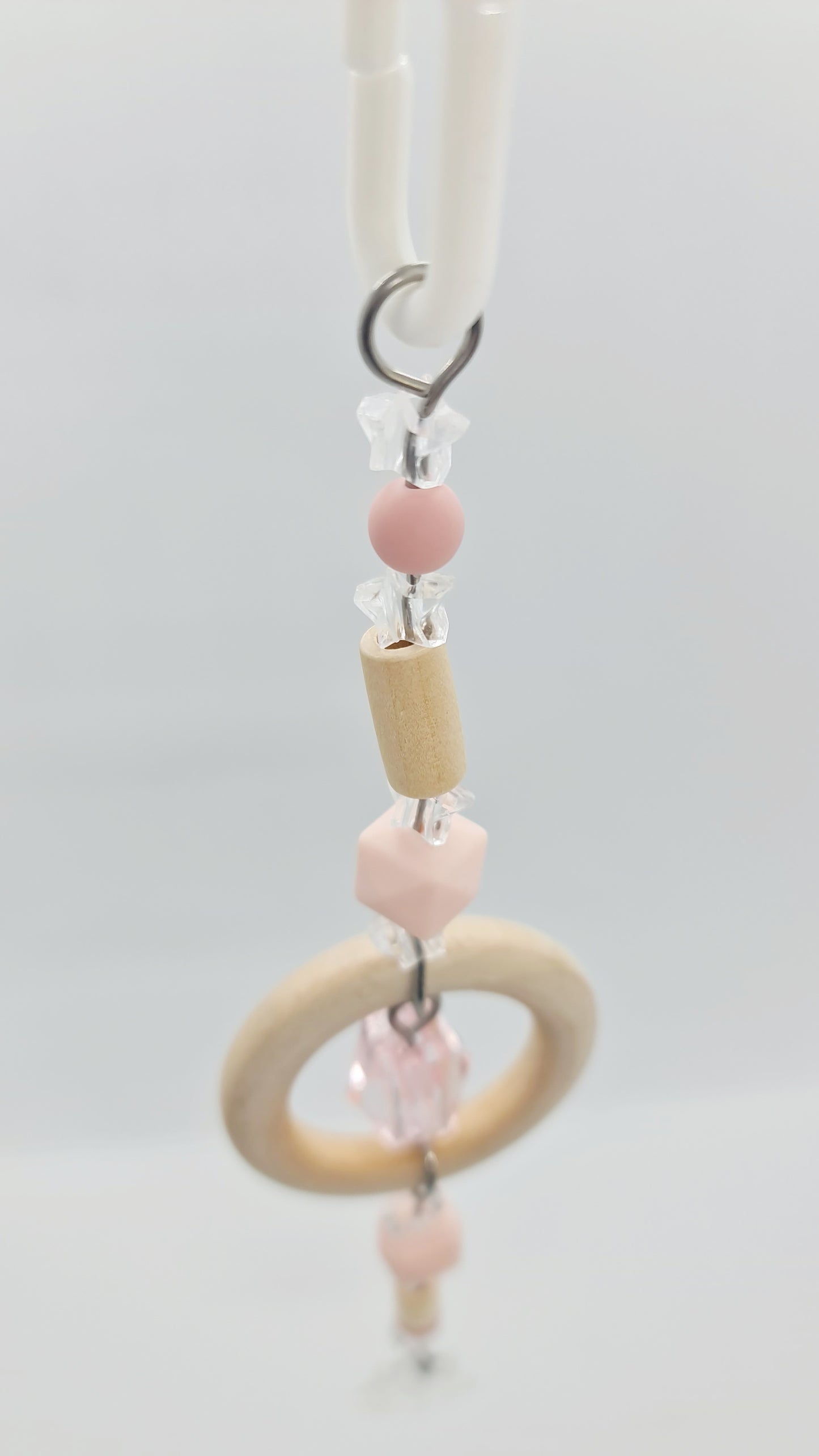 Crystally Stars Pink & Timber Ring Toy