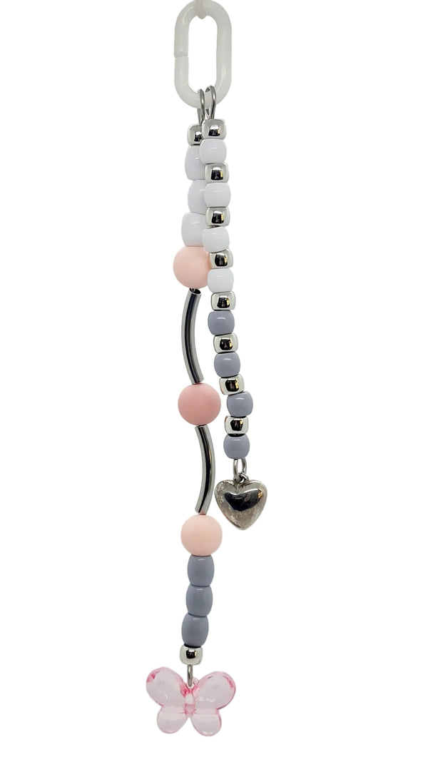 Super Shiny Silver/Grey/White/Pink Double Strand Toy