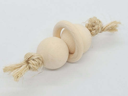 Sisal Rope Double Ball & Ring Foot Toy