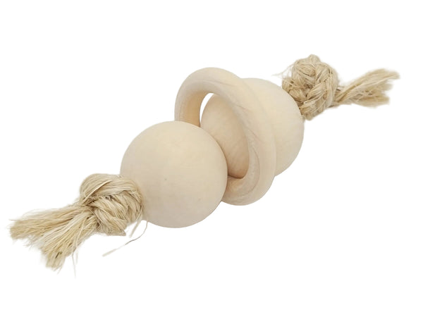 Sisal Rope Double Ball & Ring Foot Toy