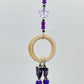 Bold Purple/Silver Timber Rings Double Strand Toy