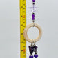 Bold Purple/Silver Timber Rings Double Strand Toy