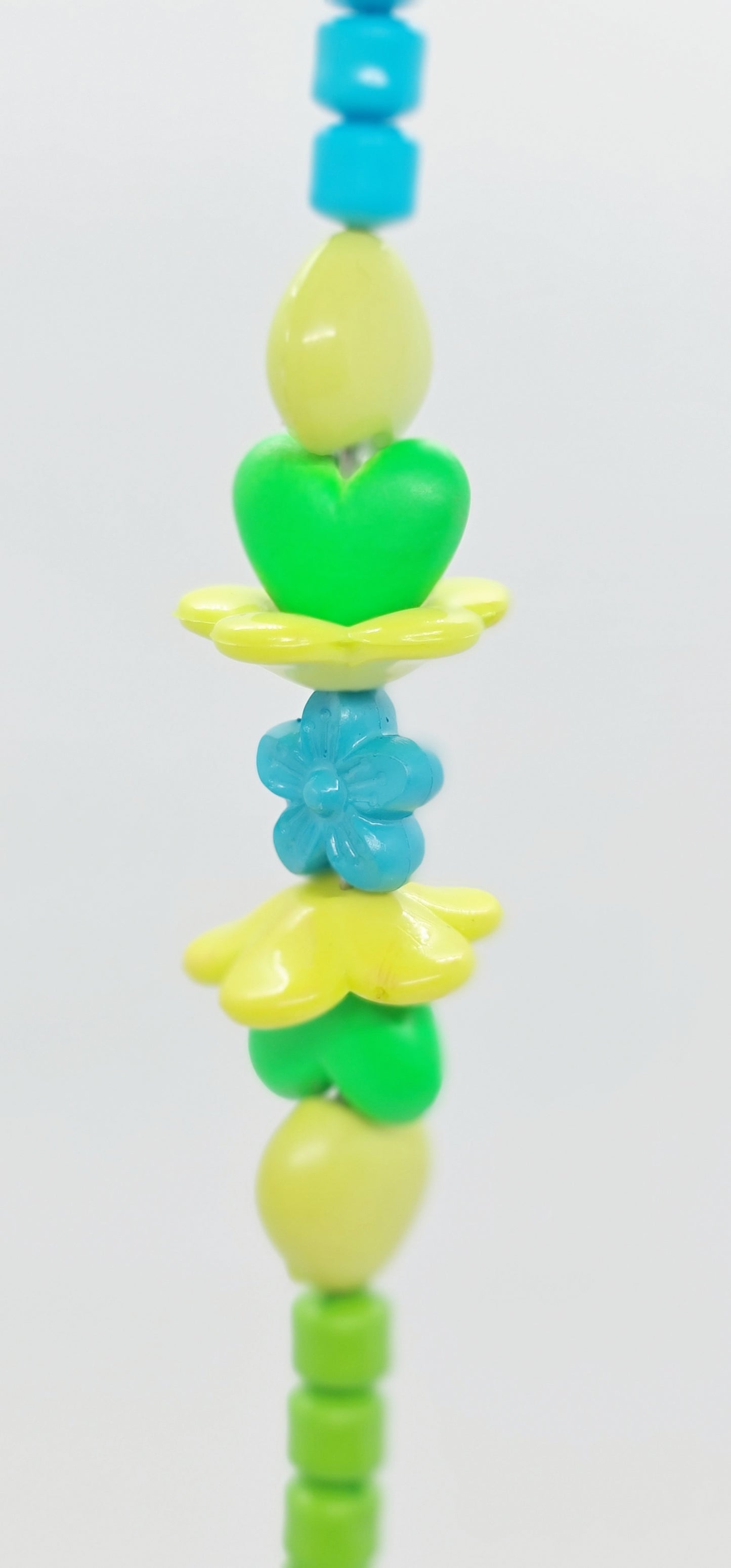 Blue/Green Fluoro Hearts & Flowers Toy