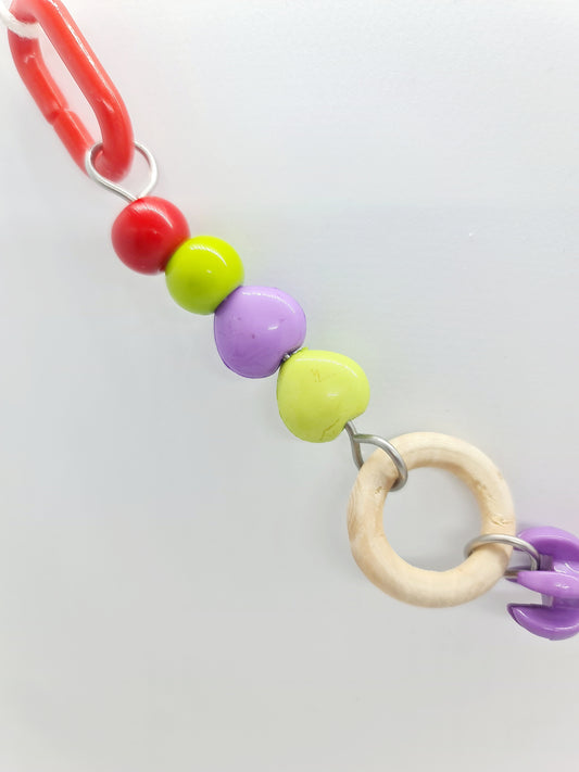 Timber Rings Green/Red/Purple Double Hanger Toy