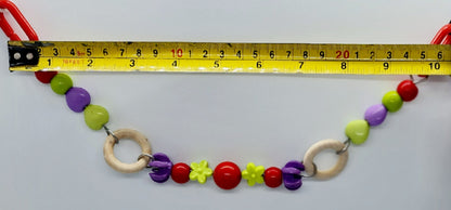 Timber Rings Green/Red/Purple Double Hanger Toy
